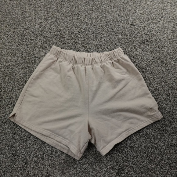 adidas Pants - Adidas Shorts Womens M Beige High Rise Athletic Sweat Gym Running Yoga Workout